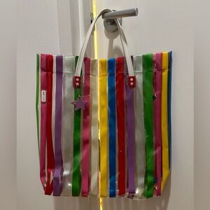 Marc Jacob’s Rainbow-Striped Large Acrylic Beach Bag ⭐️